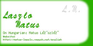 laszlo matus business card